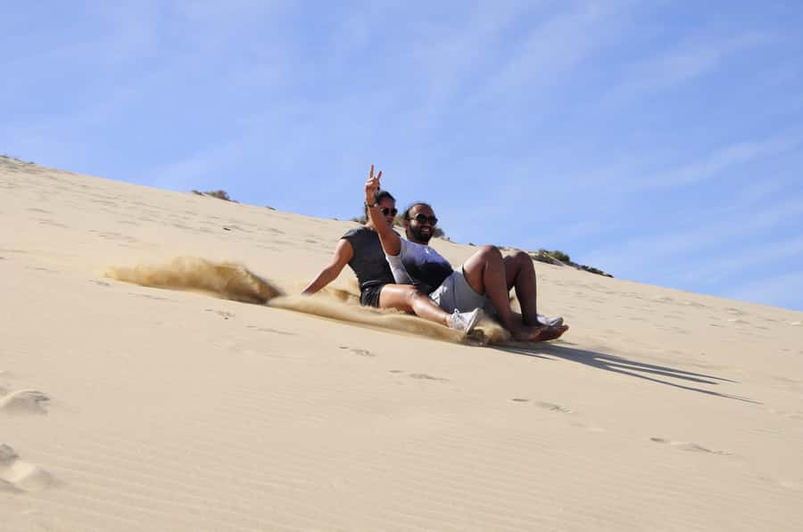 From Boa Vista: Sandboarding Adrenaline down the big Dunes - What it actually feels like: surfing down the dune face