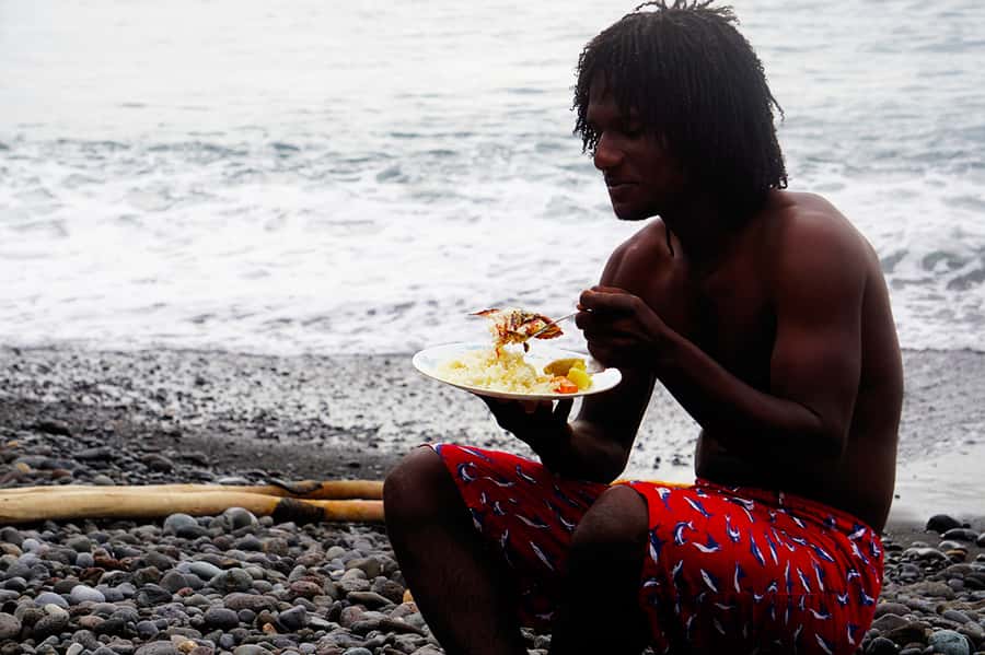 From Praia: Boat Trip, Snorkeling, Cave & BBQ on the Beach - The black-sand beach BBQ: lunch is part of the experience