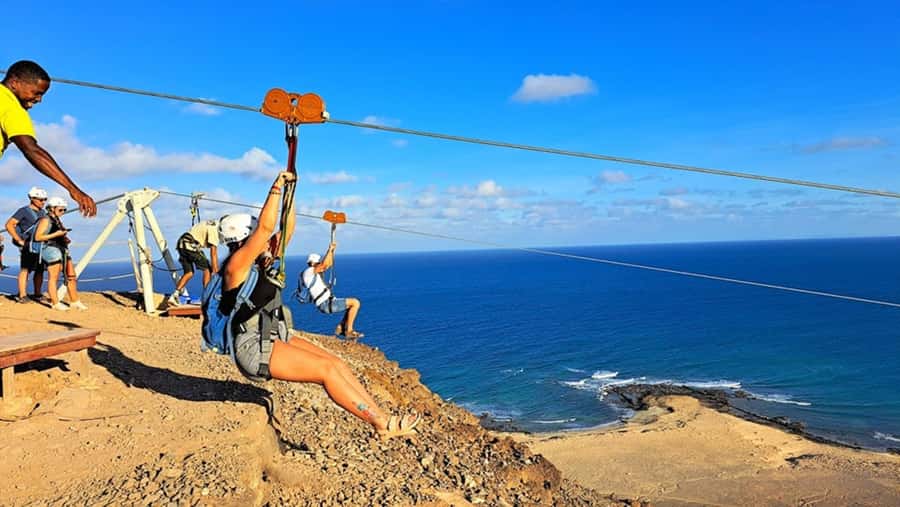 From Santa Maria: Sal island Zipline Experience (Official) - Getting Picked Up Across Santa Maria, Then Riding Out to Serra Negra