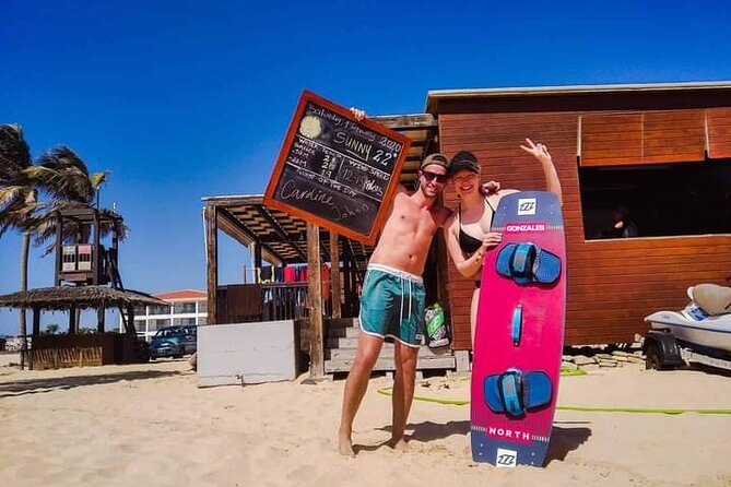 Kite Surf Lessons on Sal Island - Getting started at Atlantic Star Nautical Center and the Santa Maria pickup area