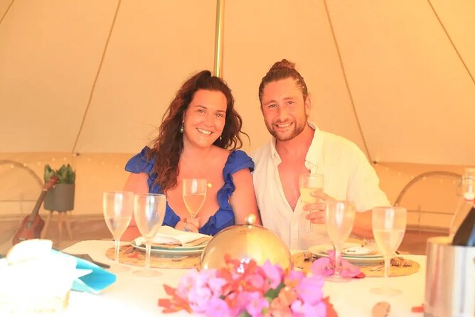 Romantic Sunset & Glamping Experience - Wine, appetizers, and dinner in a tent made for two