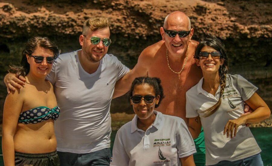 Sal: All-Inclusive Half-Day Lounge Catamaran Cruise - African Music, Drums, and Dancing on the Return to Harbor