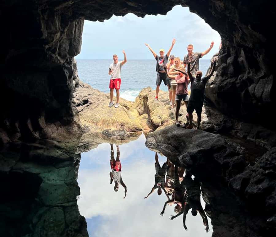 Sal: All-Inclusive Salt Lake, Blue Eye and Shark Bay Tour - Buracona Blue Eye and natural pool: the day’s sea decides your swim time
