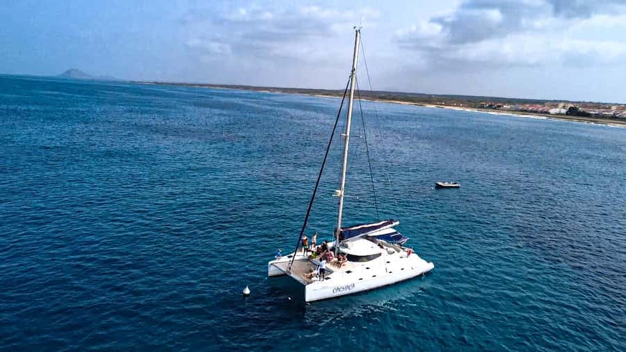 Sal, Cape Verde: Half day on Cuba Libre sailing yacht - The sailing part: wind on your face, desert coast on one side