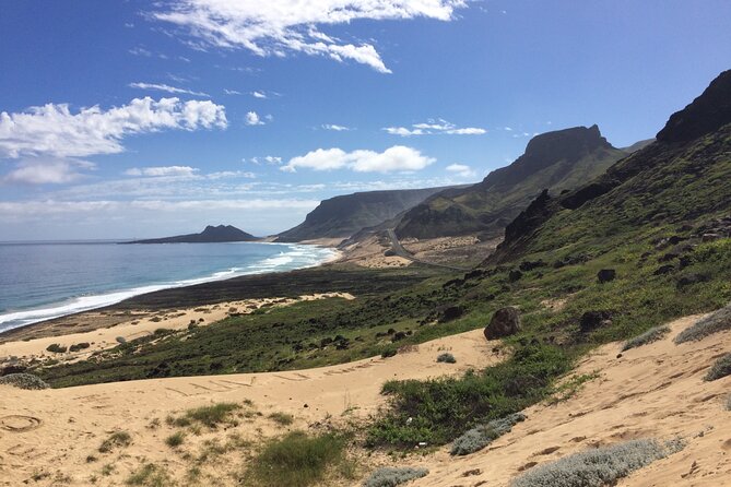 São Vicente: Half day, Beaches, Villages, Monte Verde - North Baía coastal drive: black volcanic mountains and long white sand