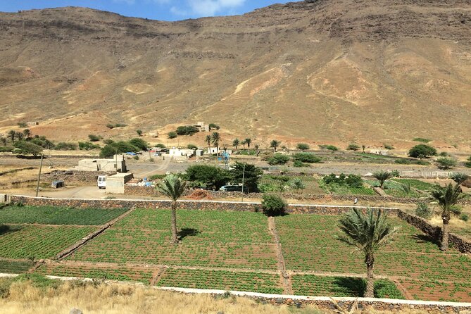 São Vicente: Half day, Beaches, Villages, Monte Verde - Calhau: an oasis valley, Vulcao Viana, and hand farming